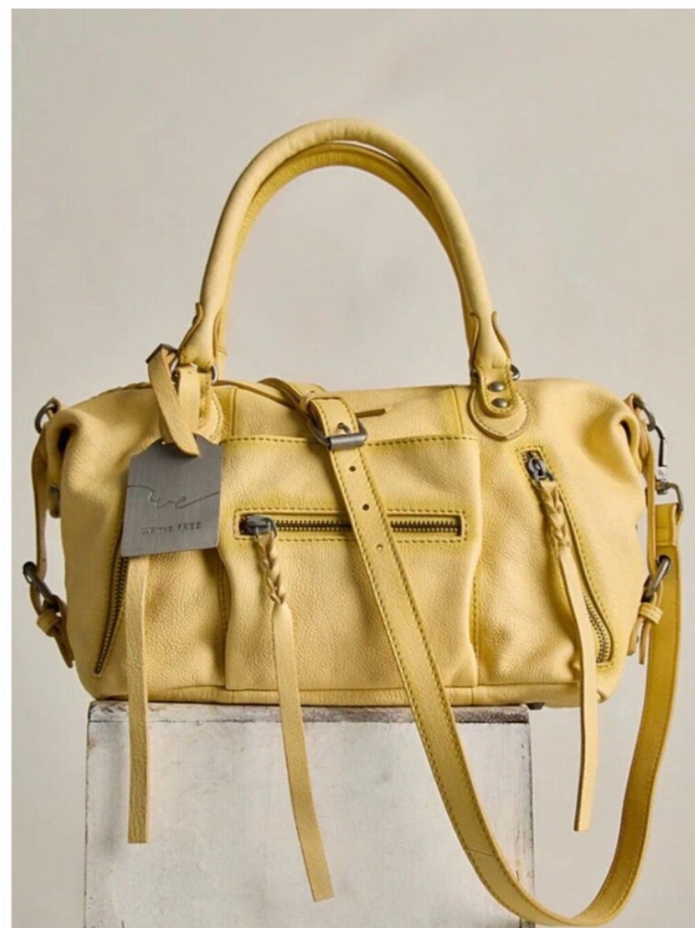 Free People Baby Emerson Tote- Butter Yellow - Picture 4 of 4